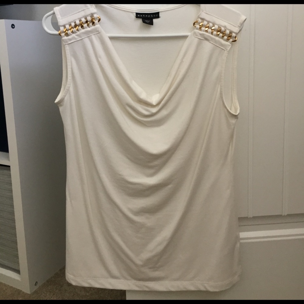 Sleeveless Cream Top