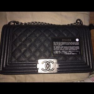 Chanel old medium le boy bag
