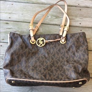 Michael Kors brown tote bag