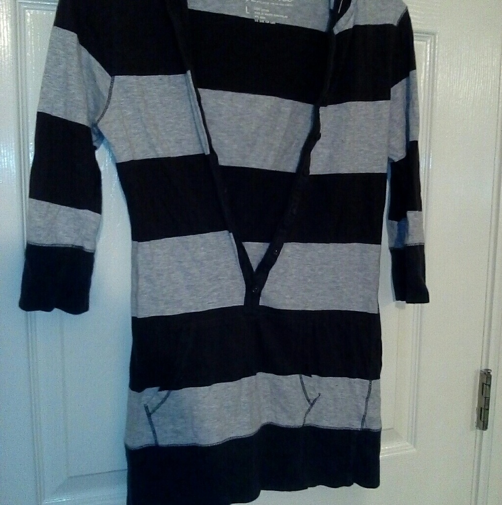 Aeropostale Brown &Grey Hoodie Shirt