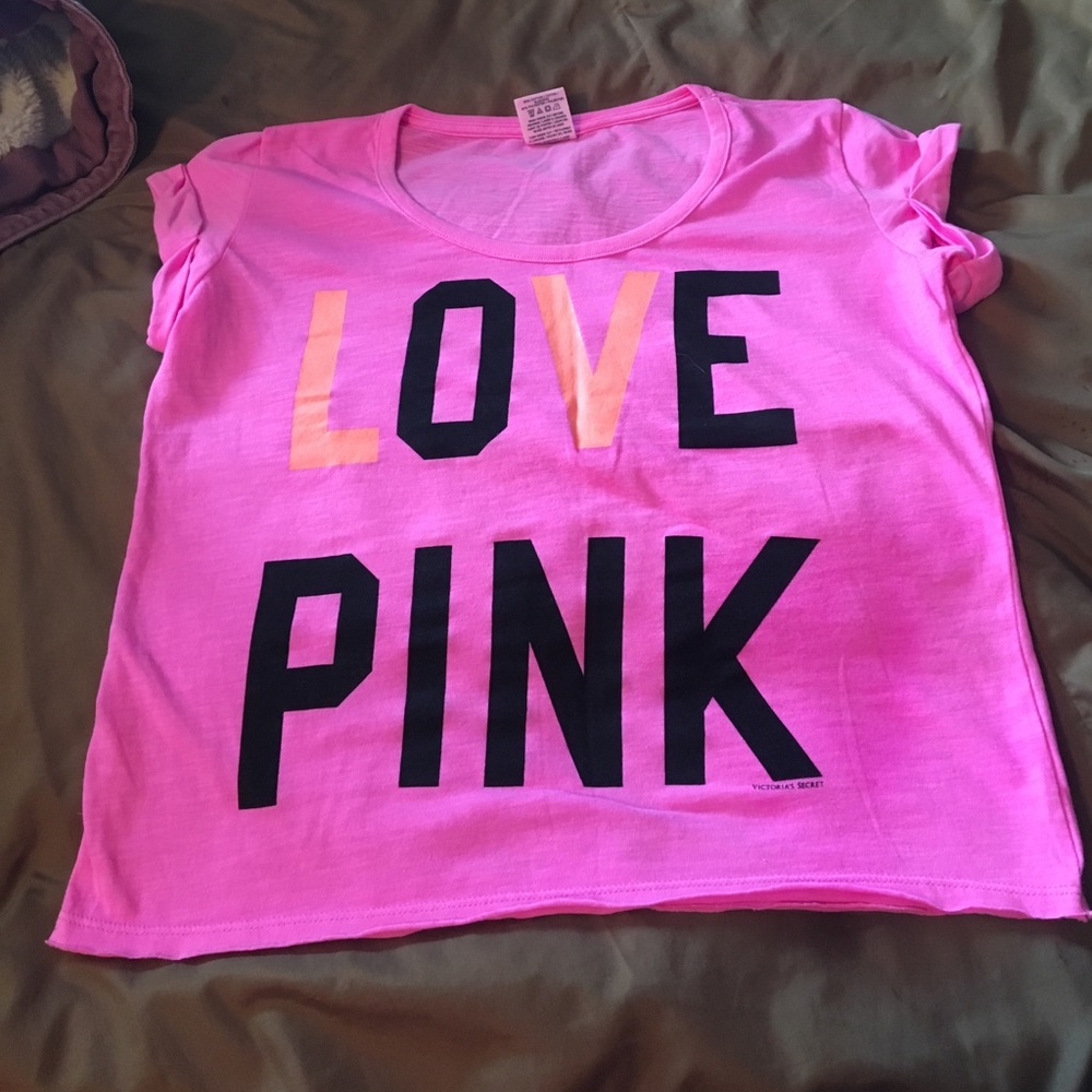 PINK short sleeved crop top