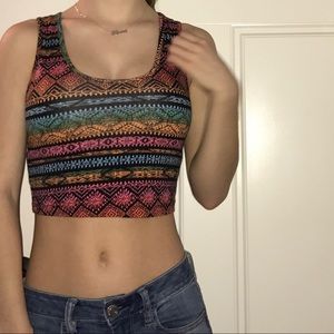 Multi- colored cropped tank top!