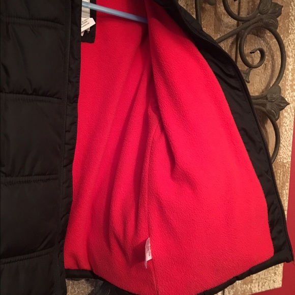 Heathtex puffer coat black and red - Picture 2 of 2