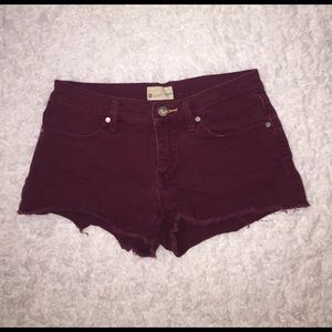 Rosy denim shorts