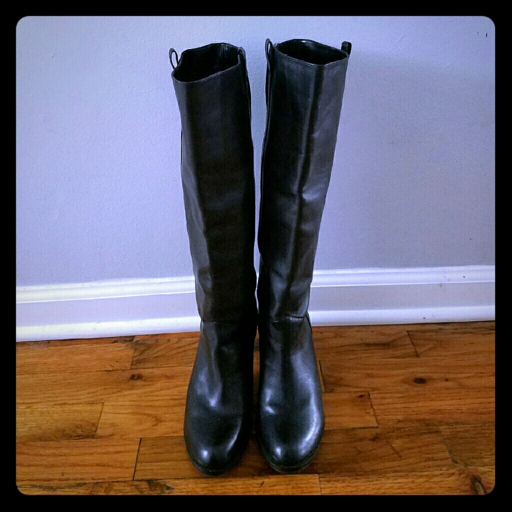 Ann Taylor black knee-high boots
