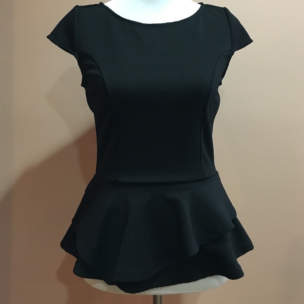 Black Peplum Top