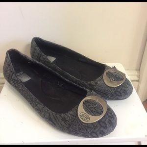 Dr. Scholls Grey Fabric Flats