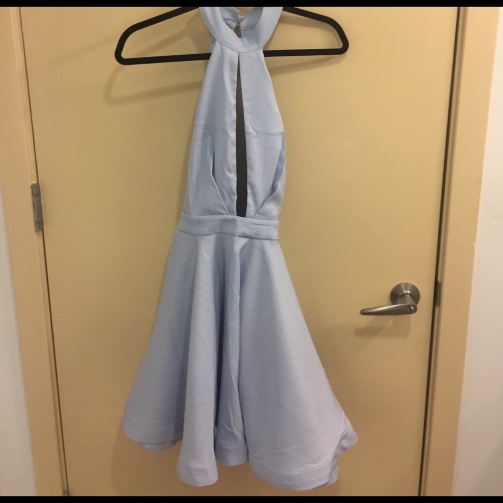 TOBI skater formal dress with cutout