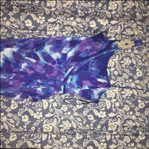 Purple and blue dress