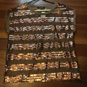NEVER WORN: Sequin and mesh blouse