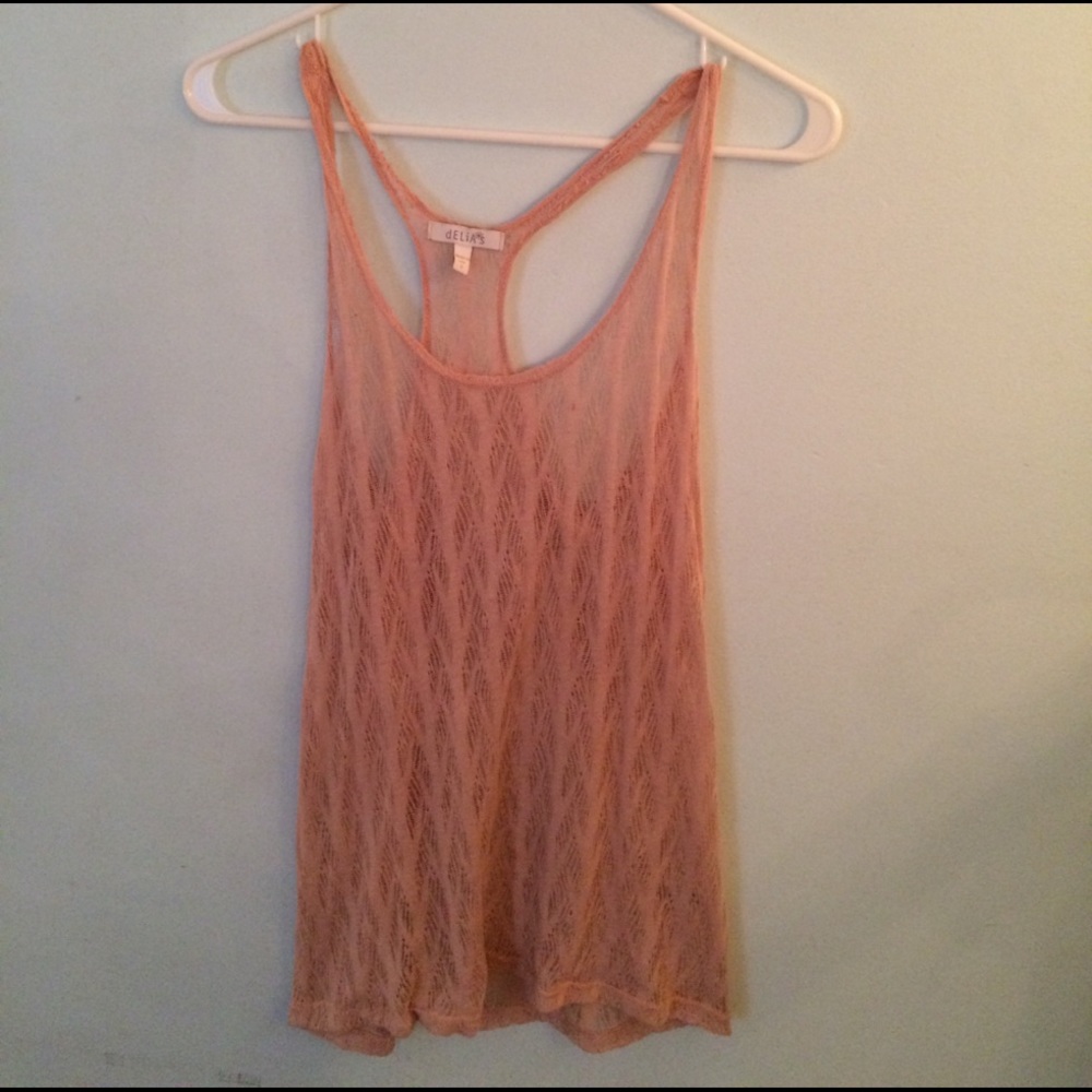 Delia's lace razorback tank top!