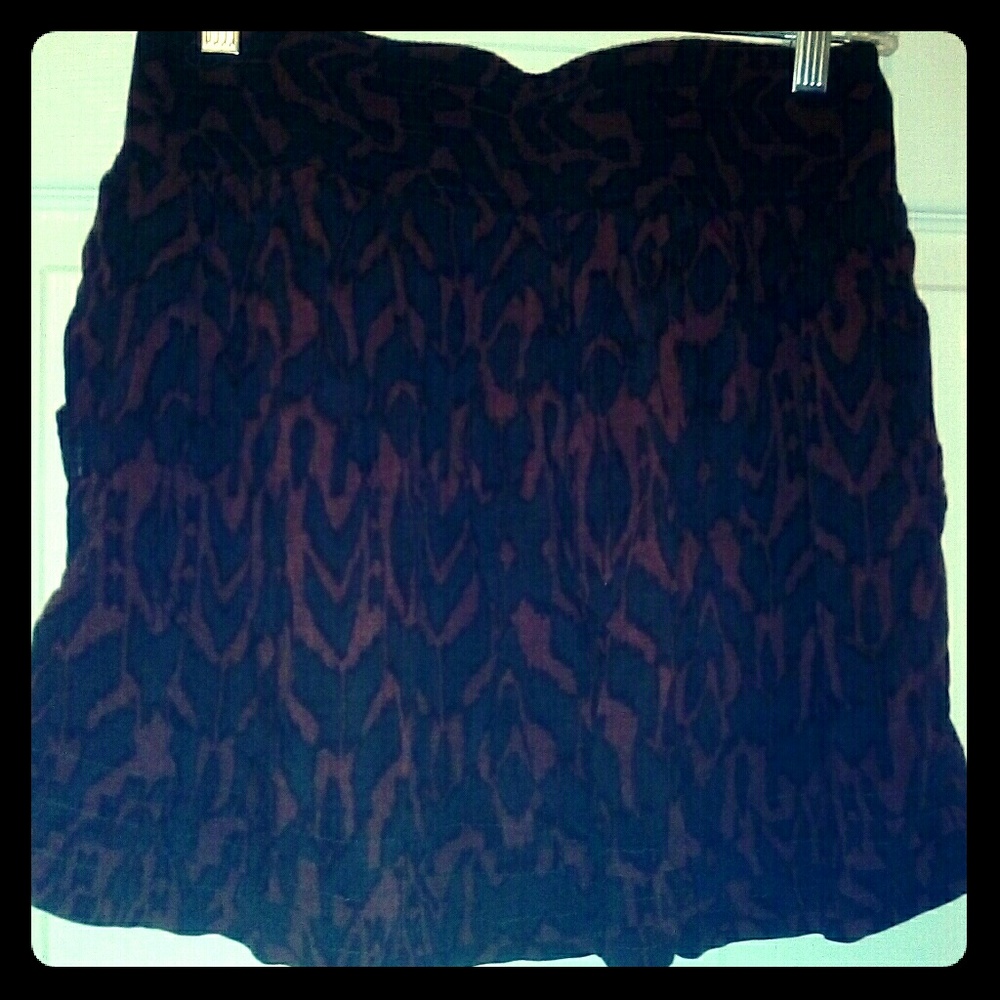 Charlotte Russe Brown Tribal Skirt