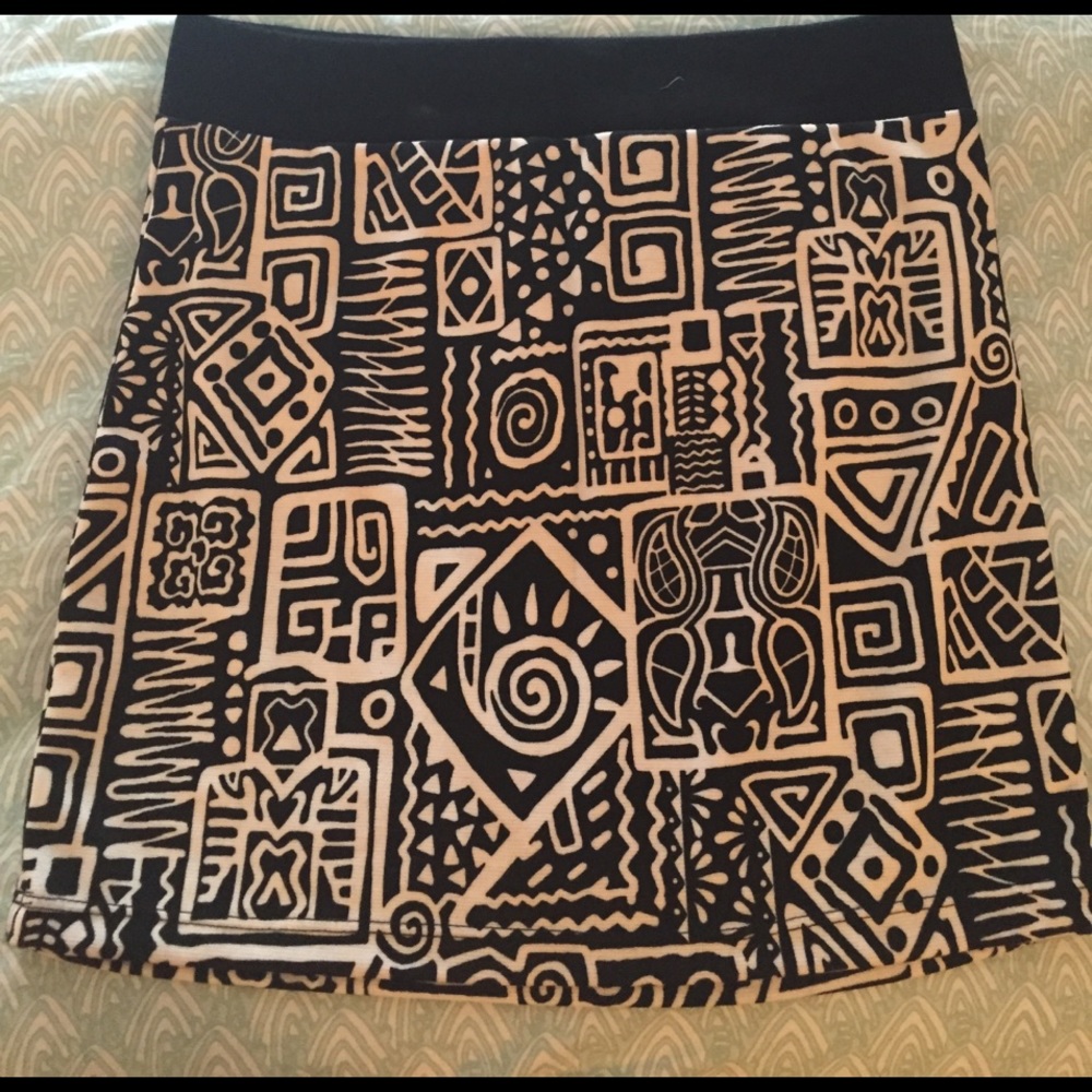 Aztec cotton mini skirt