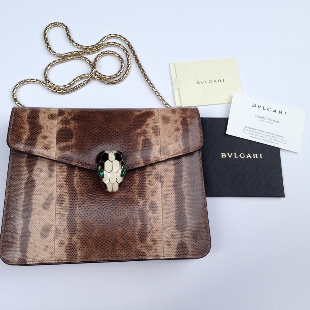 Bulgari Serpenti Snakeskin Handbag