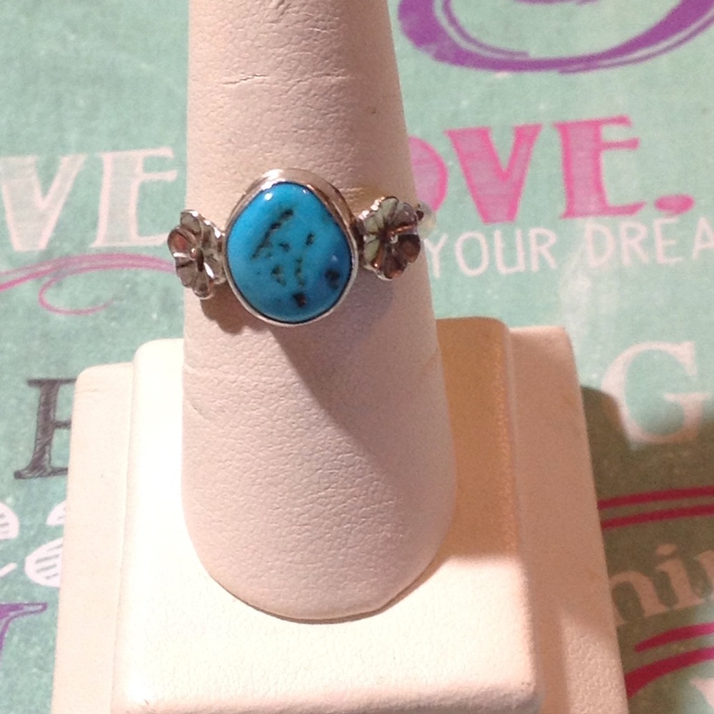 Vintage Indian Turquoise & Sterling Ring