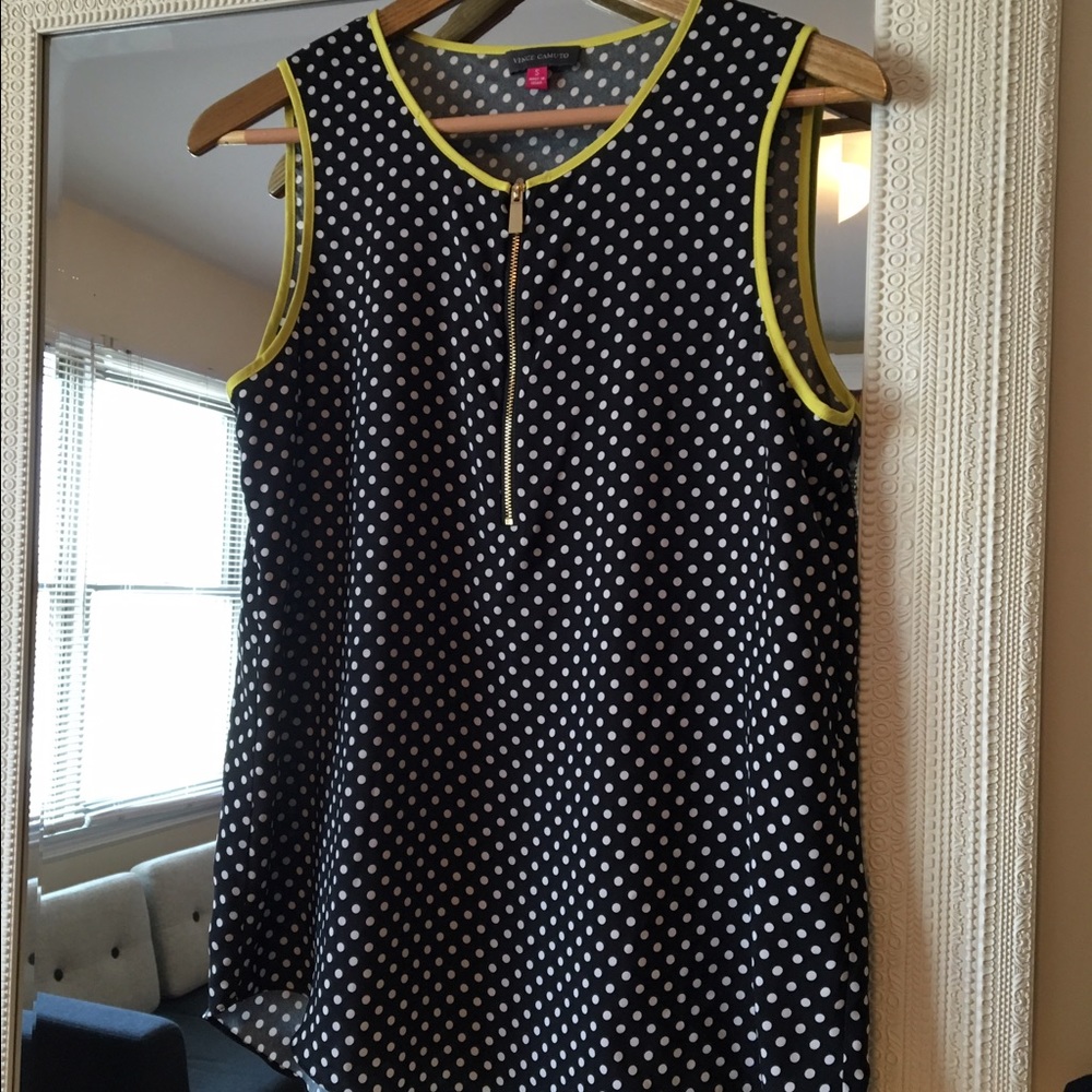 Vince Camuto black polka dot blouse SALE 🎊🎉