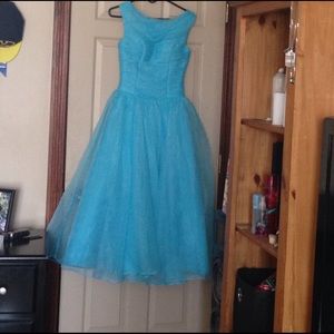 Light blue prom dress