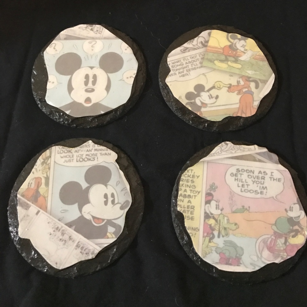Mickey Mouse slate coasters