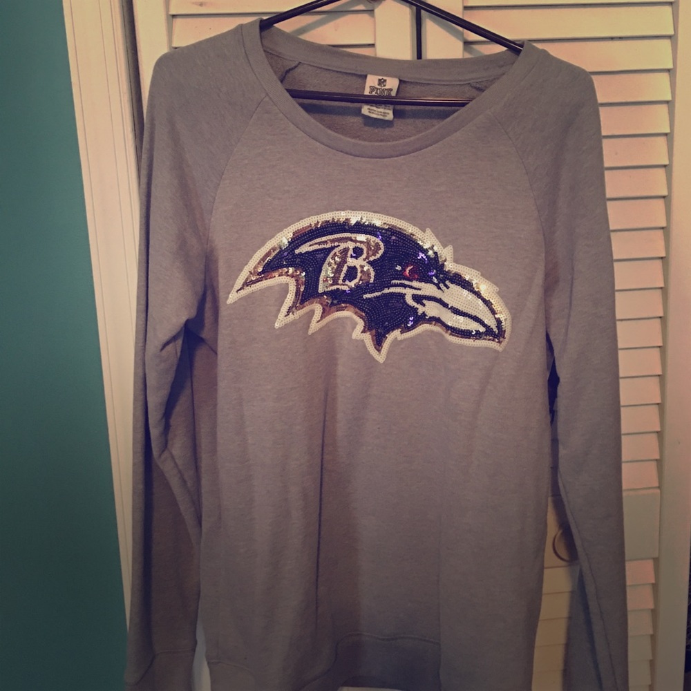 VS PINK Sequin Baltimore Ravens Sweater