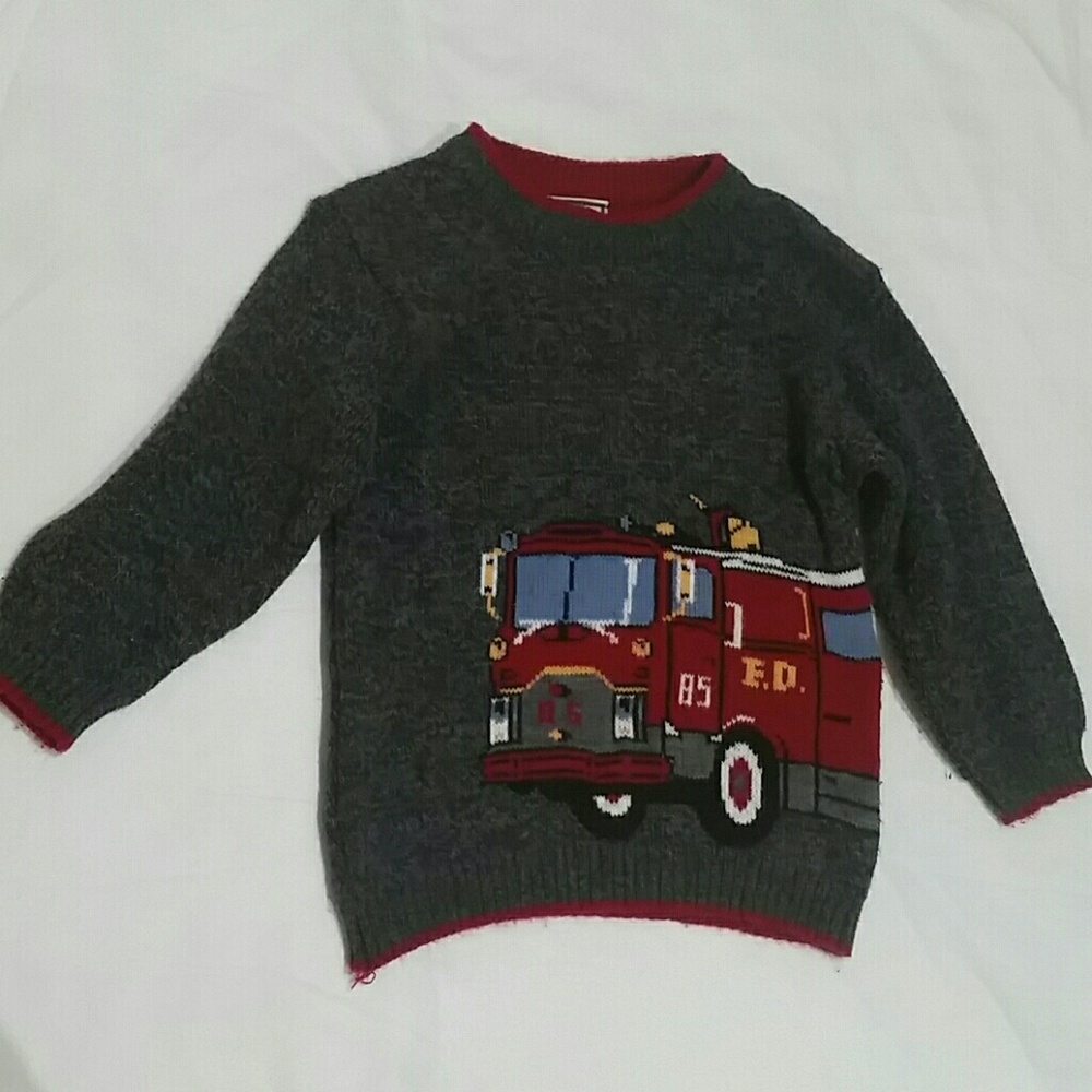 Boys Firetruck Sweater