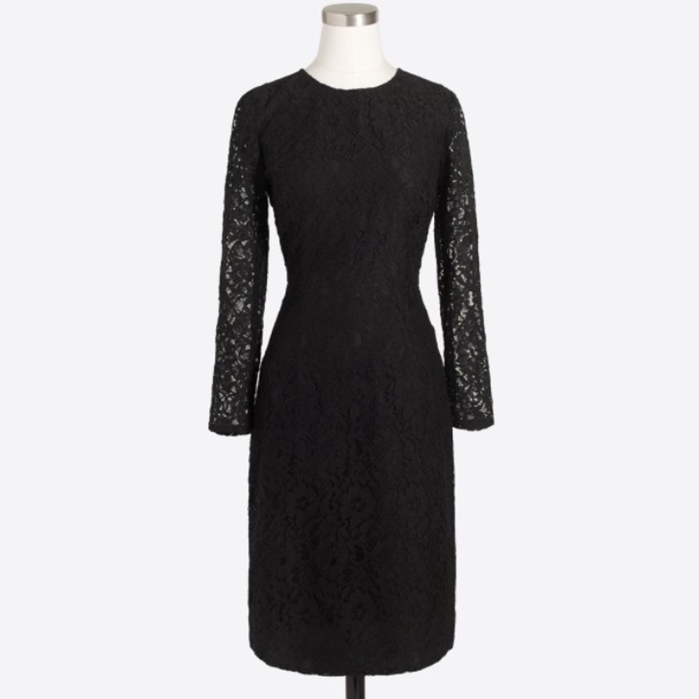 J. Crew Collection Long Sleeve Lace Dress