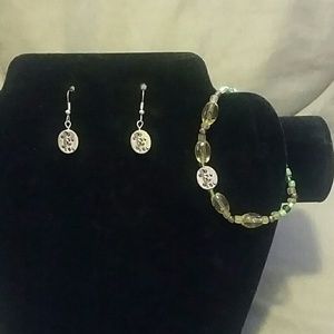 HANDMADE Bamboo bracelets/earring set