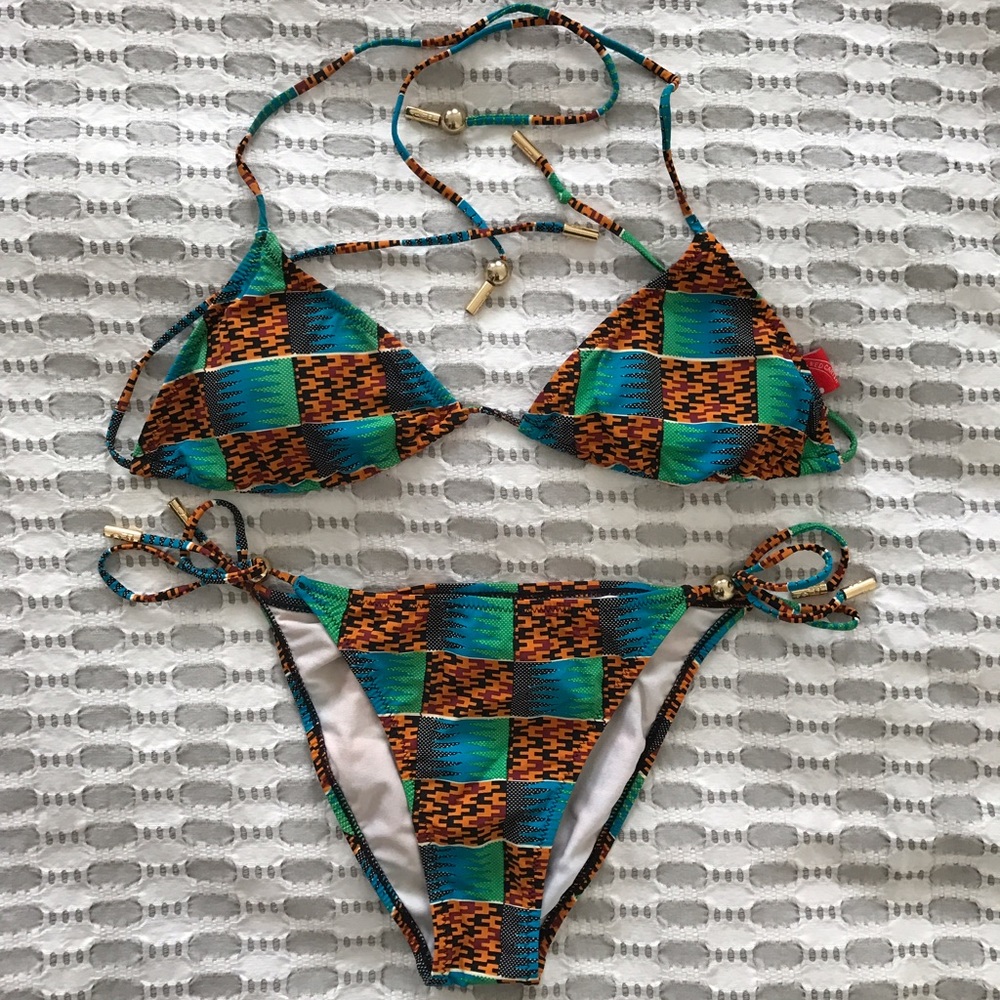 Red Carter string bikini Small