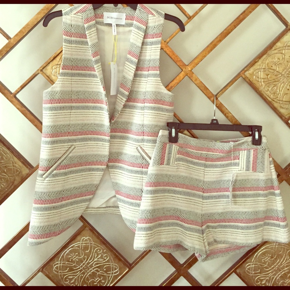 BCBGenration Vest and Short Set