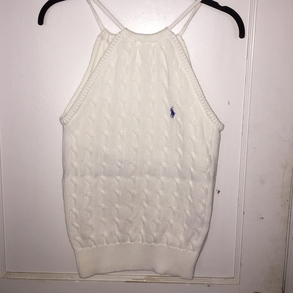 Fresh white Polo sweater tank