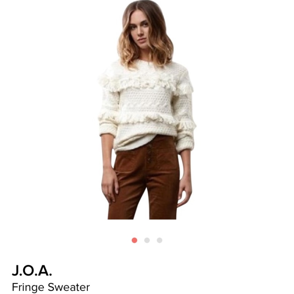 JOA  fringe sweater