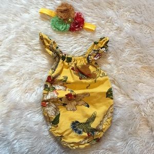 Hummingbird Romper // Headband