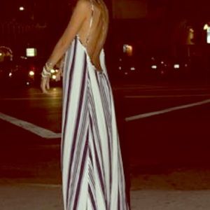 Iconic Flynn Skye Low Back Maxi - white/blue