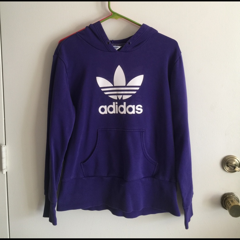 XL purple adidas hoodie