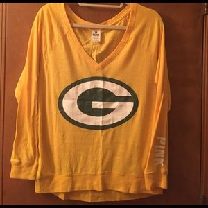 PINK Victoria Secret Green Bay Packer's shirt