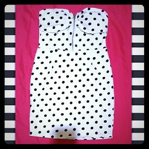 Forever 21 Polka Dot Strapless Dress