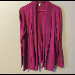 White Stag pink open front cardigan- pockets