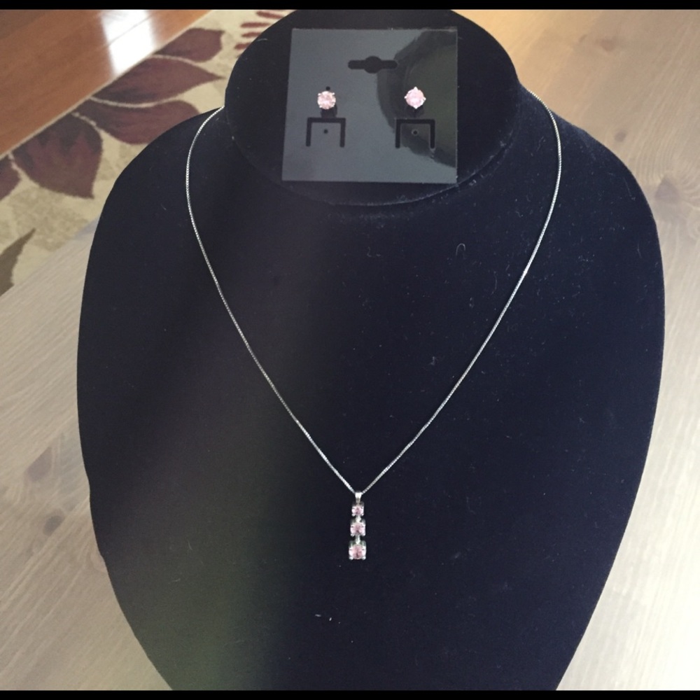 Pink Cubic Zirconia Set