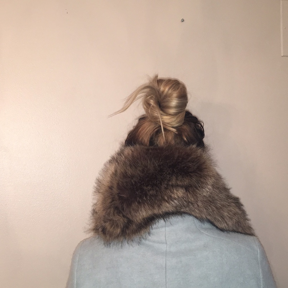 Gorgeous luxe faux fur stole muff- infinity scarf