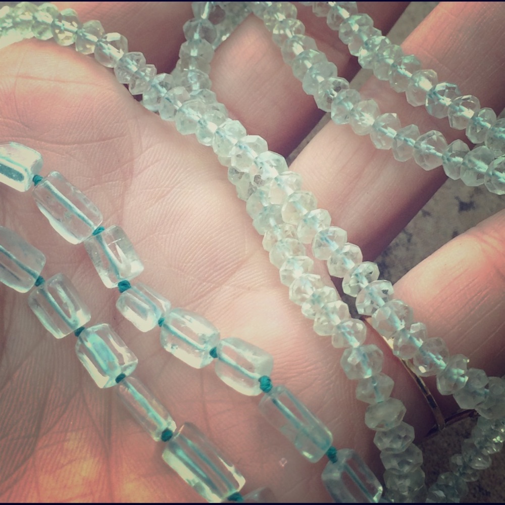SOLD SQUARE ONLY Aquamarine Necklace