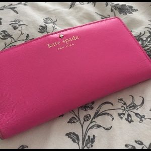 Authentic hot pink Kate spade wallet