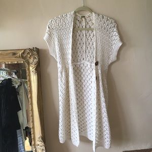 FREE PEOPLE "crochet cardigan"