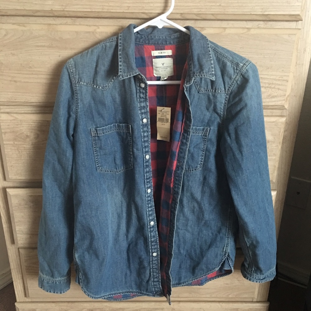 American eagle Jean button up
