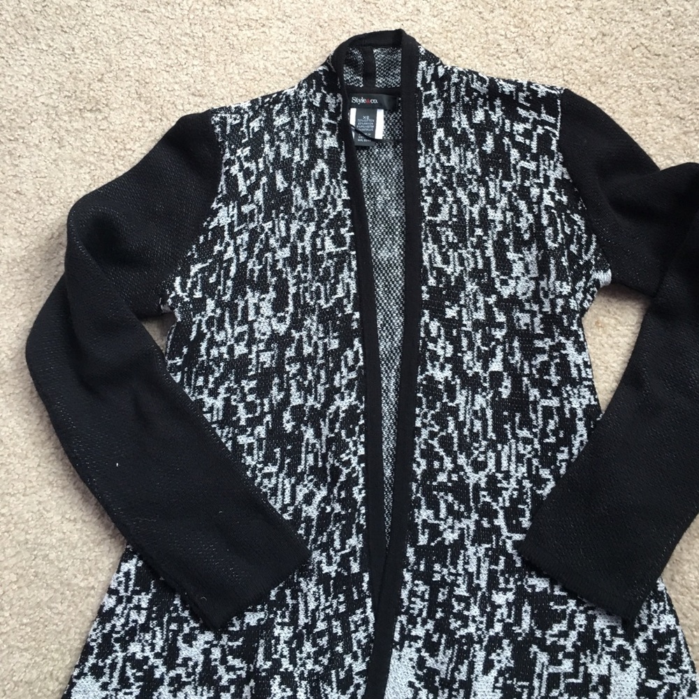 Beautiful black grey dress up sweater size XS