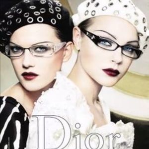 Christian Dior grommet studded beret in ivory