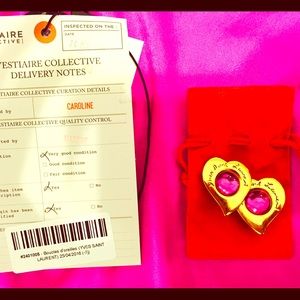 Vintage Yves Saint Laurent heart earrings