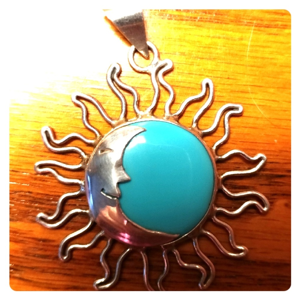 Turquoise & Sterling Silver Pendant