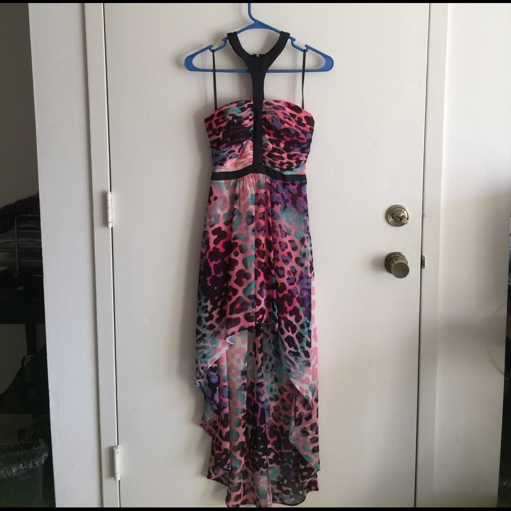 Multi colored high low dress