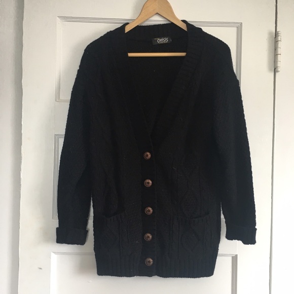 Urban Outfitters Sweaters - Black Chunky Cardigan