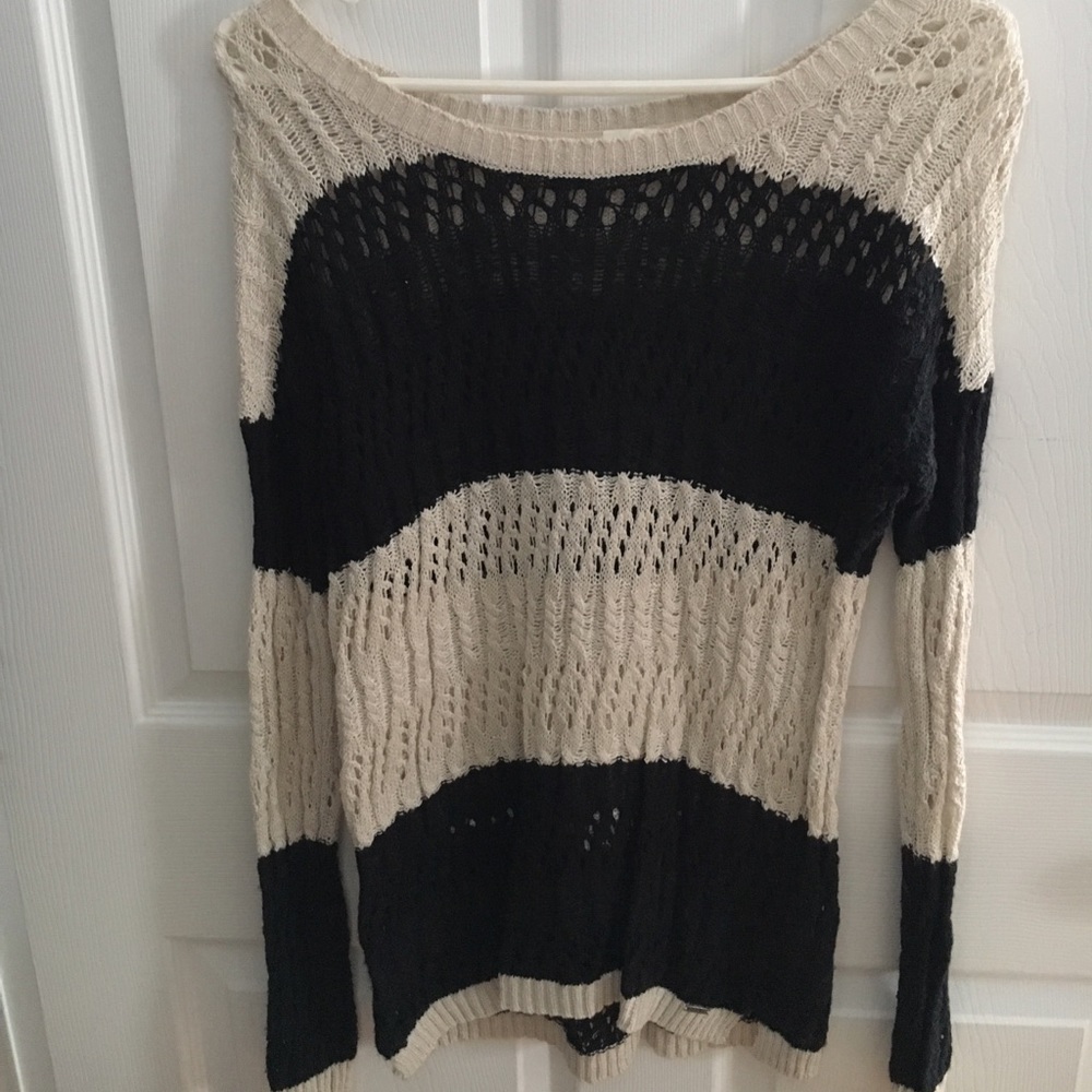 Garage Black and Cream Sweater