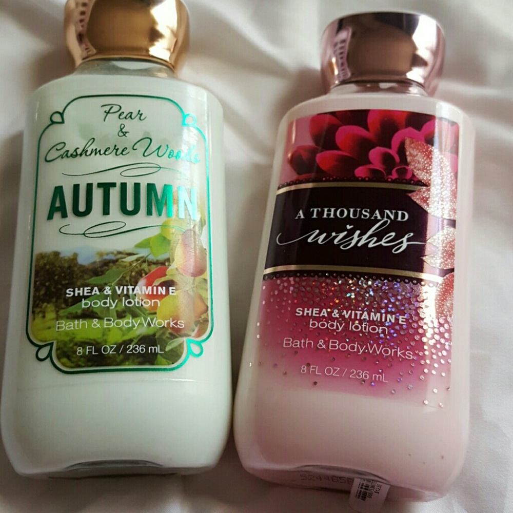 Bath and body works lotion.